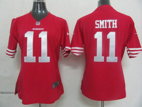 Nike Nike Women's nfl Red Game jerseys San Francisco 49ers 11 Smith Authentic